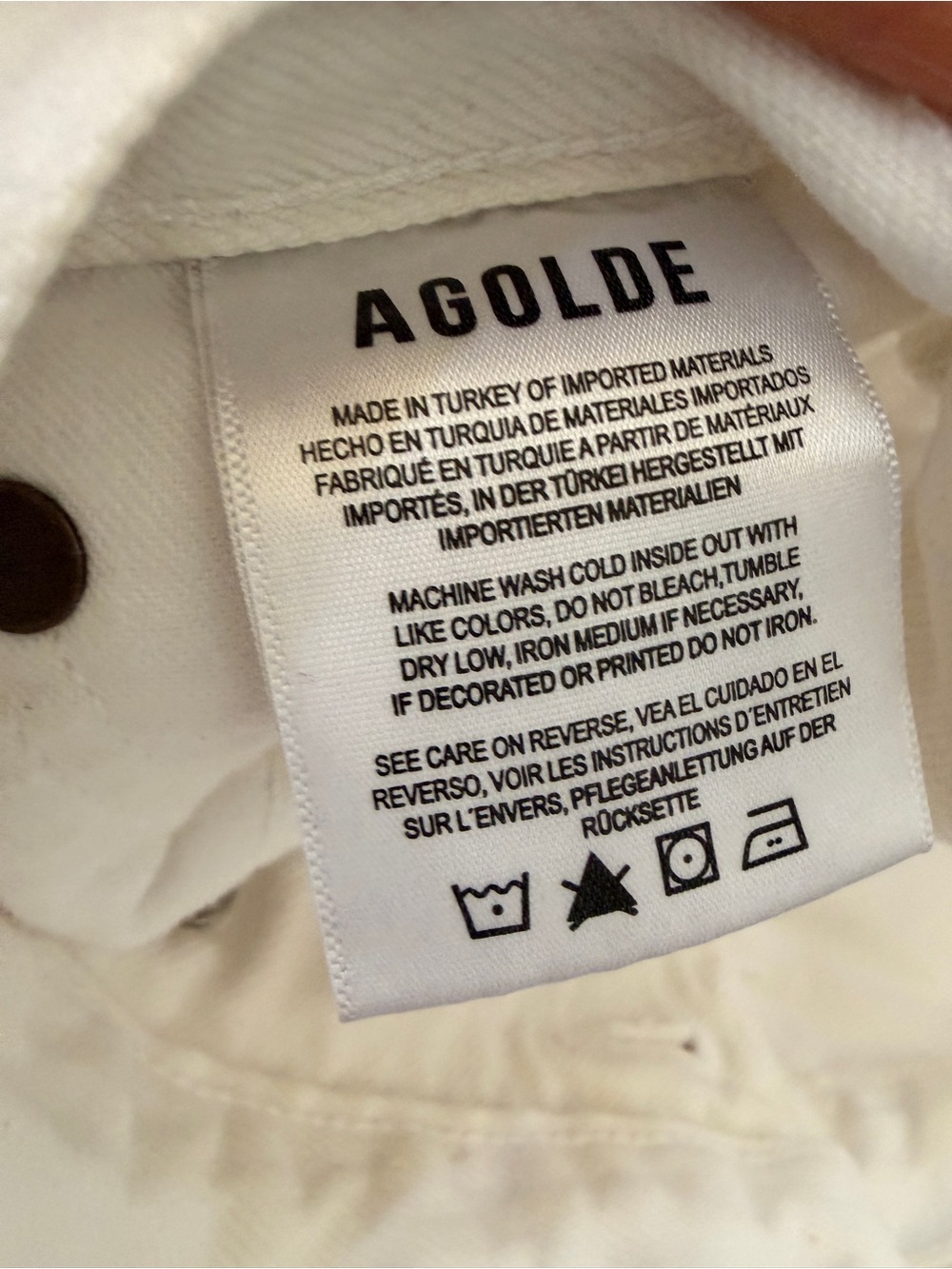 AGOLDE white denim shorts - Picture 6 of 10
